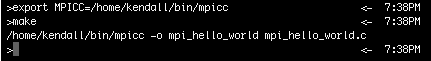 Compiling MPI Hello World application