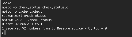 MPI_Status example code